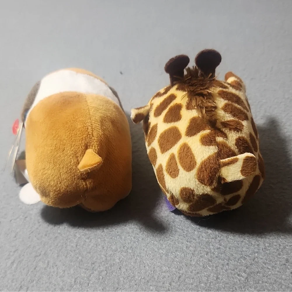 Ty Teenie Beanies Dog and Giraffe Plush Lot for Ages 3-7 Years, 3-4, 4-7